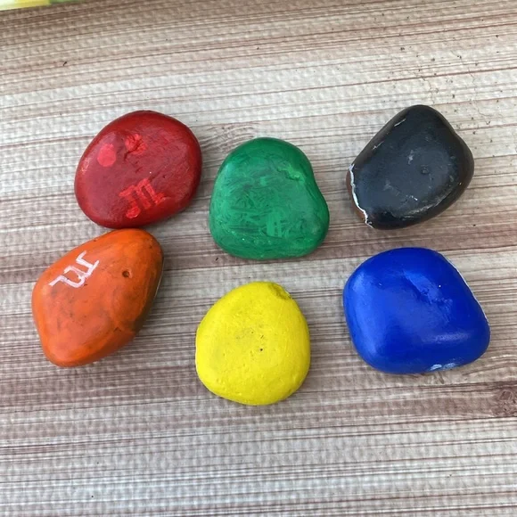 Colorful M&M's Painted Stones Set - Picture 4 of 10
